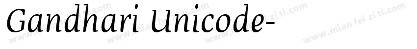 Gandhari Unicode字体转换